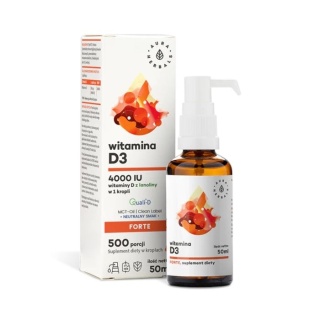 WITAMINA D3 4000 IU 500kropli 50 ml AURA HERBAL
