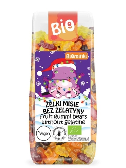 ŻELKI MISIE BEZ ŻELATYNY BIO 150g BIOMINKI