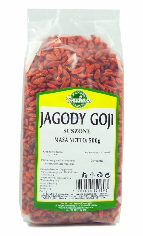 JAGODY GOJI SUSZ 500g SMAKOSZ