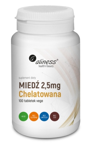 MIEDŹ CHELATOWANA 2,5mg 100 tabl ALINESS