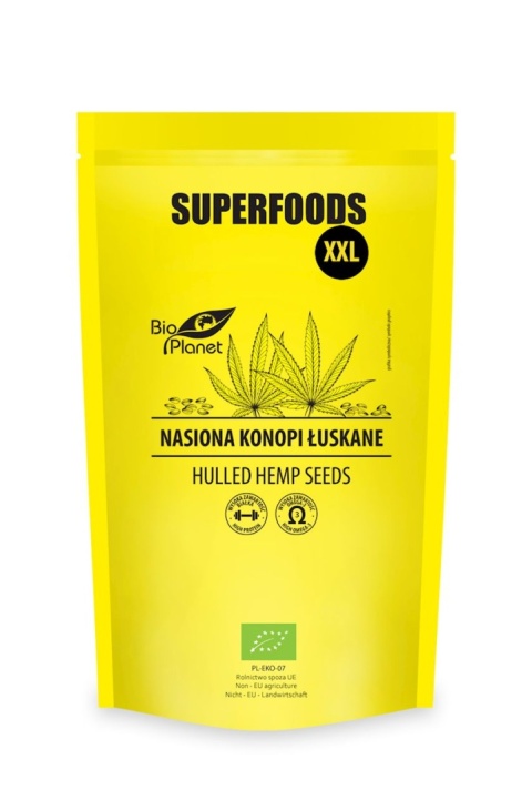NASIONA KONOPI ŁUSKANE 600g SUPERFOODS