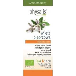 OLEJEK ETERYCZNY MIĘTA PIEPRZOWA BIO 10ml PHYSALIS