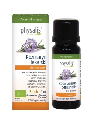 OLEJEK ETERYCZNY Z ROZMARYNU BIO 10ml PHYSALIS