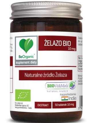ŻELAZO BIO 10mg 50tabl BeOrganic