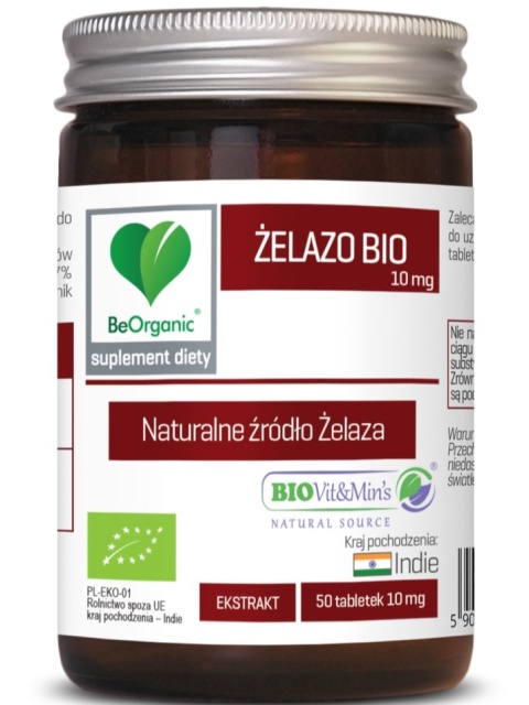 ŻELAZO BIO 10mg 50tabl BeOrganic